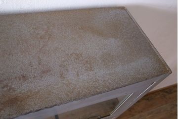 アンティーク家具　海外アンティーク　シャビーな佇まいがお洒落なメタルシェルフ(収納棚)