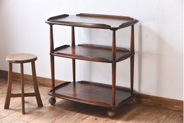ヴィンテージ家具　ERCOL(アーコール)　イギリスビンテージ　トロリーキャスターワゴン(キッチンワゴン)