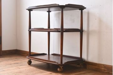 ヴィンテージ家具　ERCOL(アーコール)　イギリスビンテージ　トロリーキャスターワゴン(キッチンワゴン)