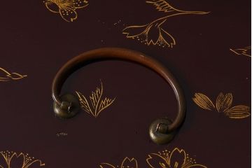 アンティーク雑貨　漆器 沈金 ミニ重箱(外箱・蓋付き)