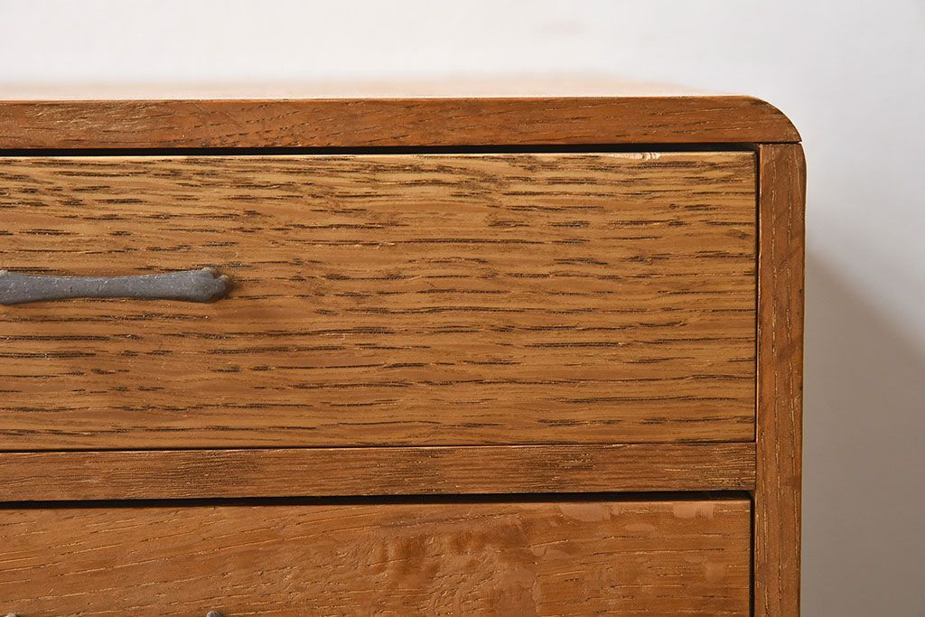アンティーク家具　ネームプレート付き!ナラ材製の小さなアンティーク小引き出し