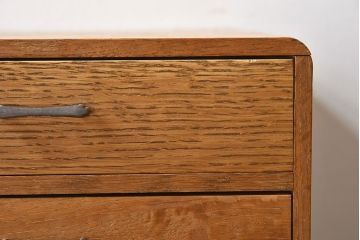 アンティーク家具　ネームプレート付き!ナラ材製の小さなアンティーク小引き出し