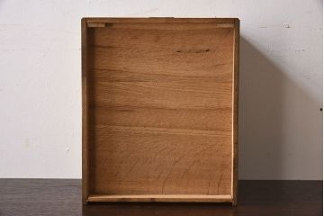 アンティーク家具　ネームプレート付き!ナラ材製の小さなアンティーク小引き出し