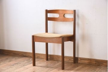北欧家具　フィンランドASKO製　チーク材　ダイニングチェア(クッション座面チェア)(1)