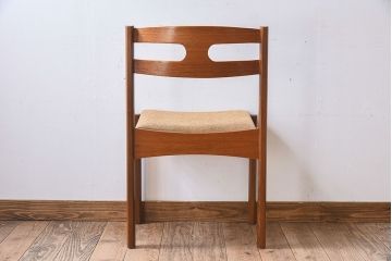 北欧家具　フィンランドASKO製　チーク材　ダイニングチェア(クッション座面チェア)(1)