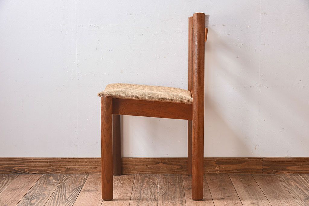 北欧家具　フィンランドASKO製　チーク材　ダイニングチェア(クッション座面チェア)(2)