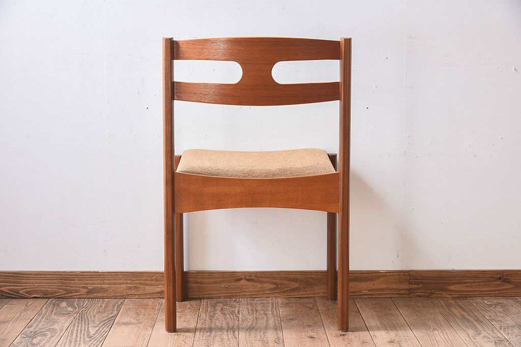 北欧家具　フィンランドASKO製　チーク材　ダイニングチェア(クッション座面チェア)(2)