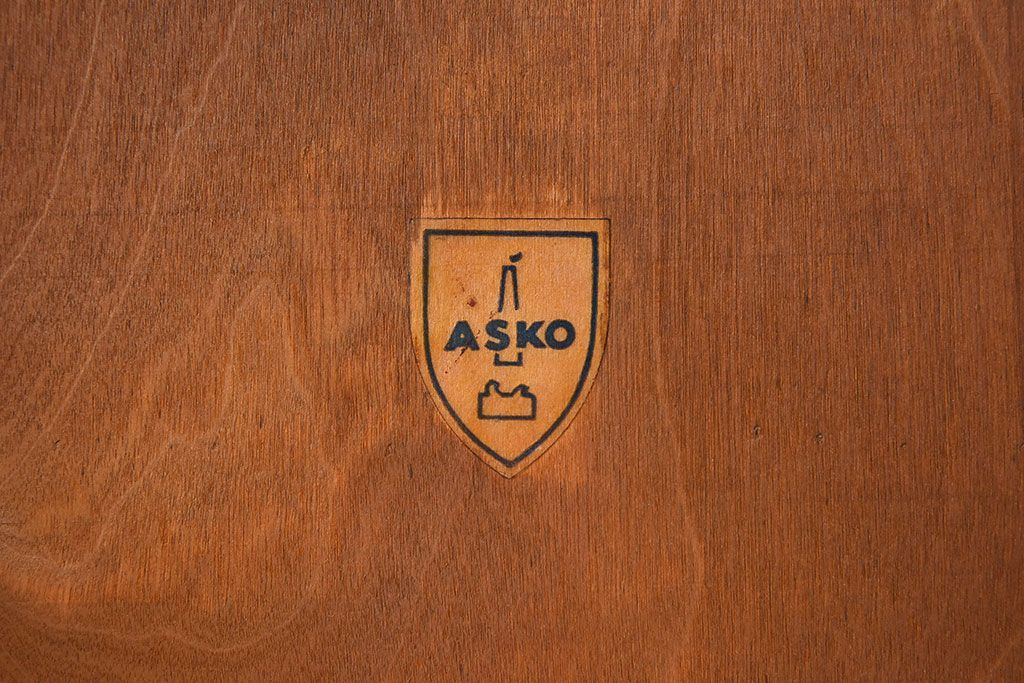 北欧家具　フィンランドASKO製　チーク材　ダイニングチェア(クッション座面チェア)(2)