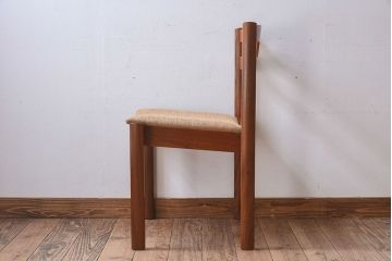 北欧家具　フィンランドASKO製　チーク材　ダイニングチェア(クッション座面チェア)(3)