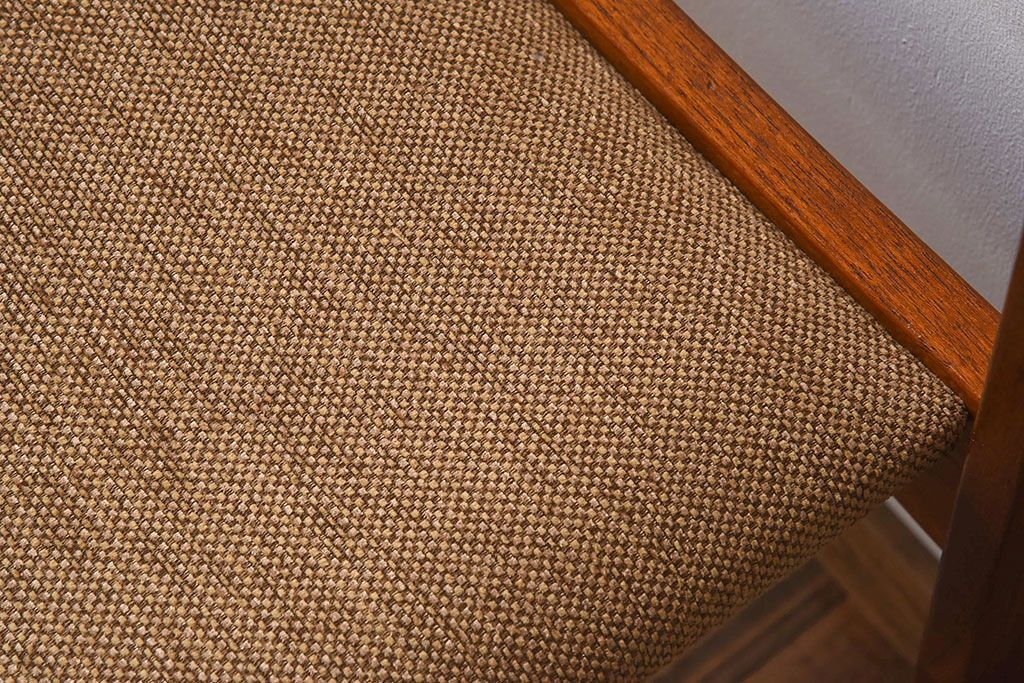 北欧家具　フィンランドASKO製　チーク材　ダイニングチェア(クッション座面チェア)(3)