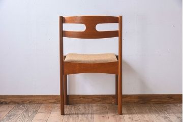 北欧家具　フィンランドASKO製　チーク材　ダイニングチェア(クッション座面チェア)(3)