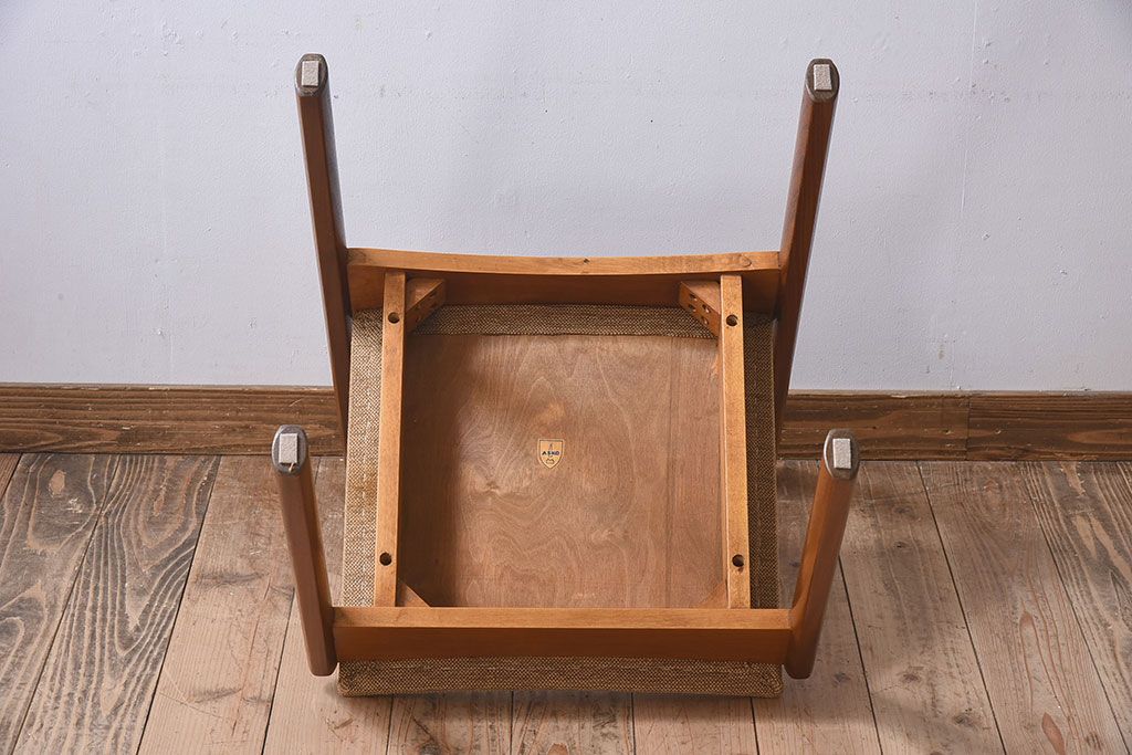 北欧家具　フィンランドASKO製　チーク材　ダイニングチェア(クッション座面チェア)(3)