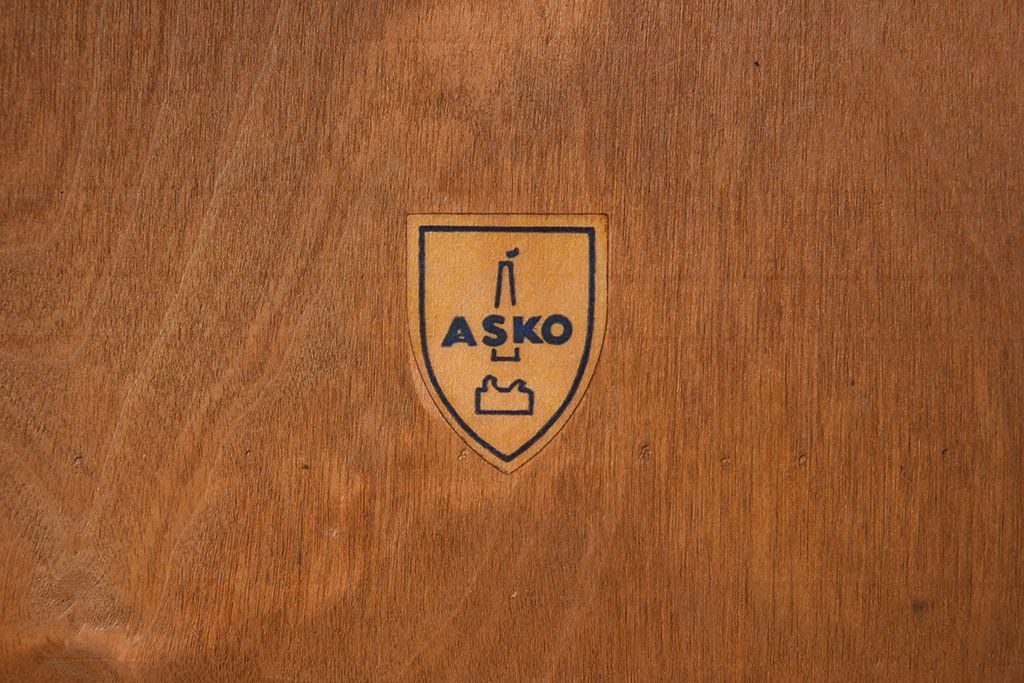 北欧家具　フィンランドASKO製　チーク材　ダイニングチェア(クッション座面チェア)(3)