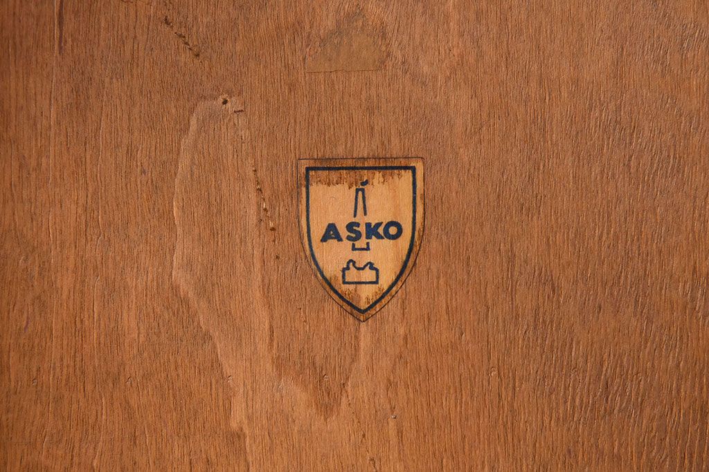 北欧家具　フィンランドASKO製 チーク材のナチュラルなダイニングチェア(クッション座面チェア)