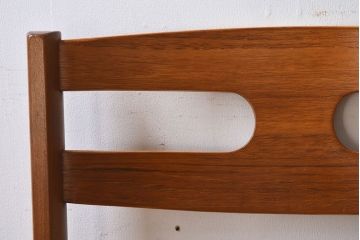 北欧家具　フィンランドASKO製 チーク材のナチュラルなダイニングチェア2脚セット(クッション座面チェア)