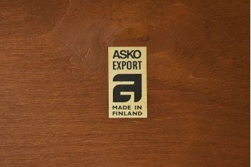 北欧家具　フィンランドASKO製 チーク材のナチュラルなダイニングチェア2脚セット(クッション座面チェア)