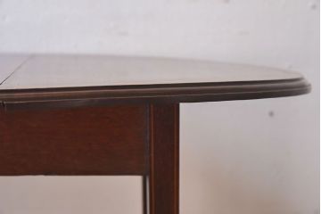 アンティーク家具　象嵌入り!ウォールナット材製　和製アンティークのバタフライテーブル(サイドテーブル)