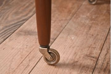 アンティーク雑貨　北欧家具　ビンテージ　チーク材　キャスター付きトロリー(キッチンワゴン)