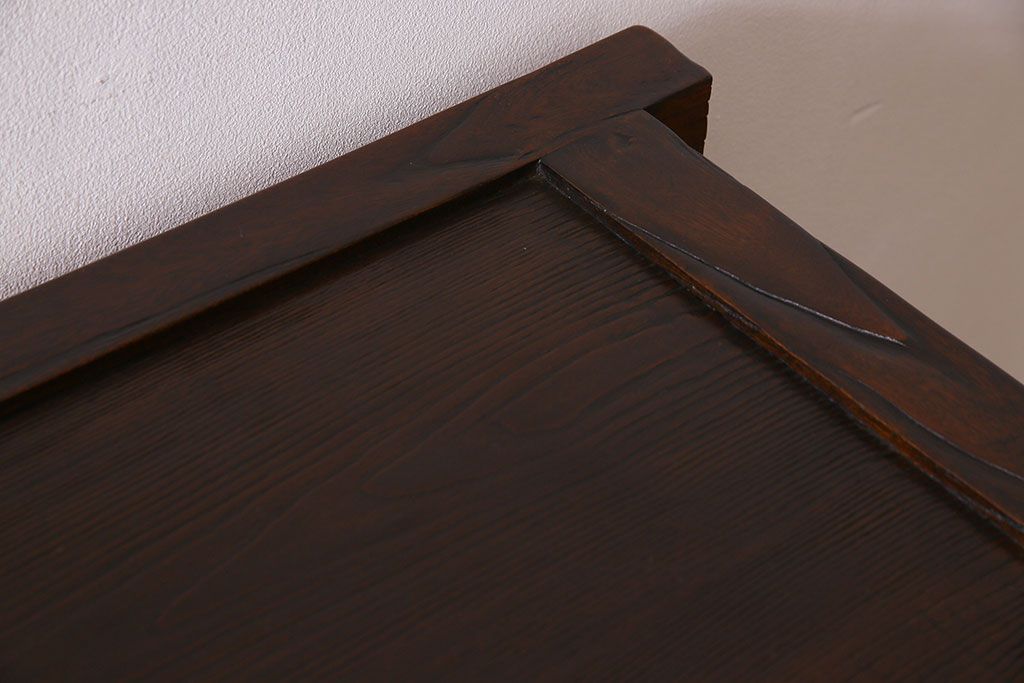 中古　民芸家具　楡材　総無垢　重厚な佇まいが趣ある六尺水屋箪笥サイドボード