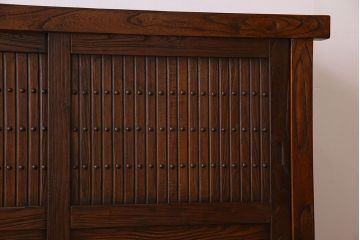 中古　民芸家具　楡材　総無垢　重厚な佇まいが趣ある六尺水屋箪笥サイドボード