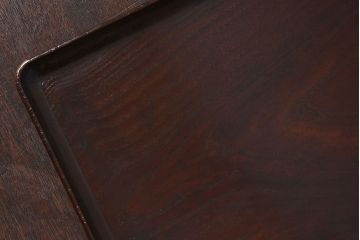 アンティーク雑貨　アンティーク　古いお盆2枚セット(唐木・栗)