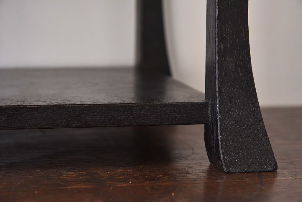 アンティーク雑貨　漆塗り　透かしが和モダンなアンティーク花台(飾り台)