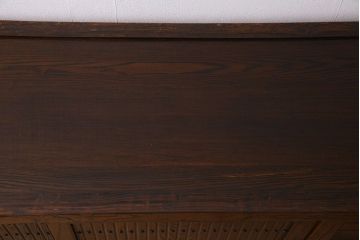 中古　民芸家具　楡材総無垢　重厚な佇まいが趣ある六尺水屋箪笥サイドボード(2)