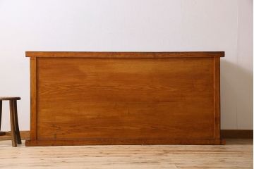 中古　民芸家具　楡材総無垢　重厚な佇まいが趣ある六尺水屋箪笥サイドボード(2)