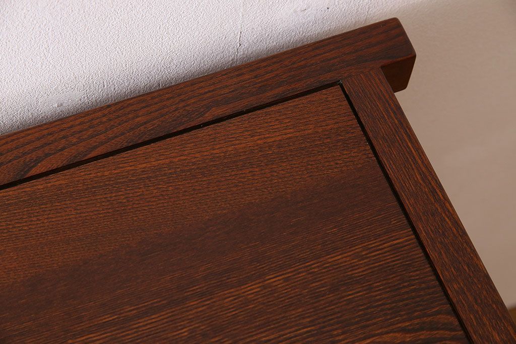 中古　民芸家具　楡材総無垢　重厚な佇まいが趣ある五尺水屋箪笥サイドボード