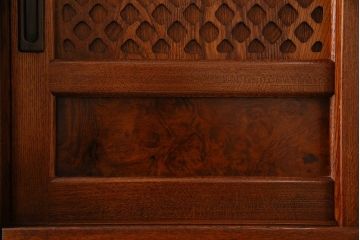 中古　民芸家具　楡材総無垢　重厚な佇まいが趣ある五尺水屋箪笥サイドボード(2)