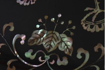 アンティーク雑貨　和製アンティーク　大正期　螺鈿文箱(木箱・小箱・収納箱)