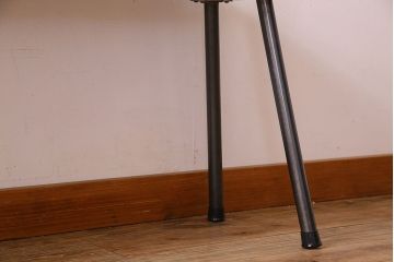 【K様ご成約済み・ご決済用】和製アンティーク　古材リメイク　シンプルデザインのL字型鉄脚ベンチ