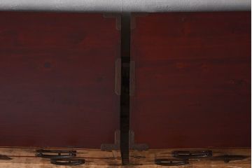 明治期　前面欅材製　極美品!漆が美しい衣装箪笥(二本松重ね箪笥)