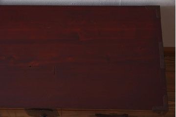 明治期　前面欅材製　極美品!漆が美しい衣装箪笥(二本松重ね箪笥)