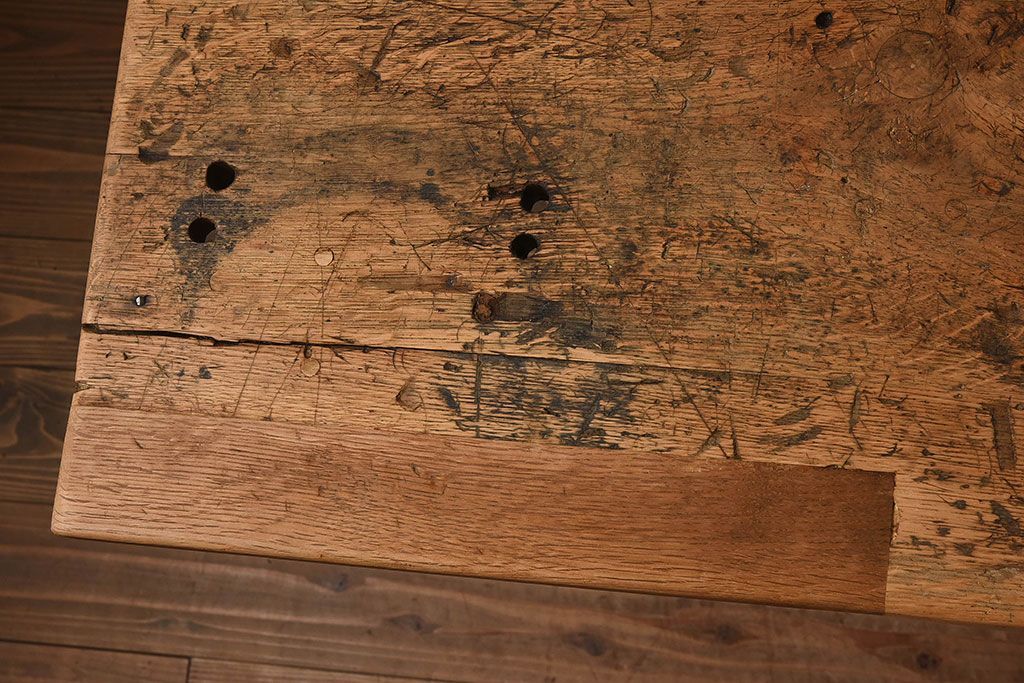 ヴィンテージ家具　フランスビンテージ　極厚インダストリアル(工業系)作業台