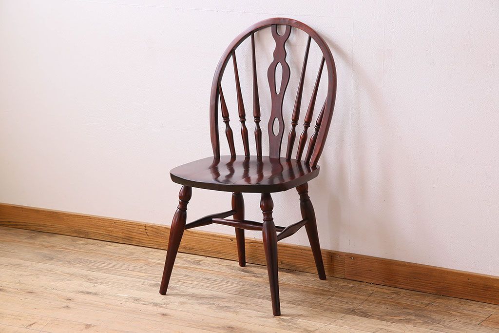 ビンテージ　飛騨家具　杢目の美しさが素敵なWINDS太平のダイニングチェア(1)