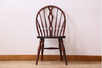 ビンテージ　飛騨家具　杢目の美しさが素敵なWINDS太平のダイニングチェア(1)