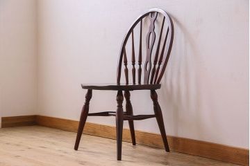 ビンテージ　飛騨家具　杢目の美しさが素敵なWINDS太平のダイニングチェア(1)