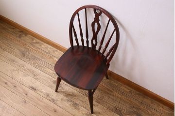 ビンテージ　飛騨家具　杢目の美しさが素敵なWINDS太平のダイニングチェア(1)