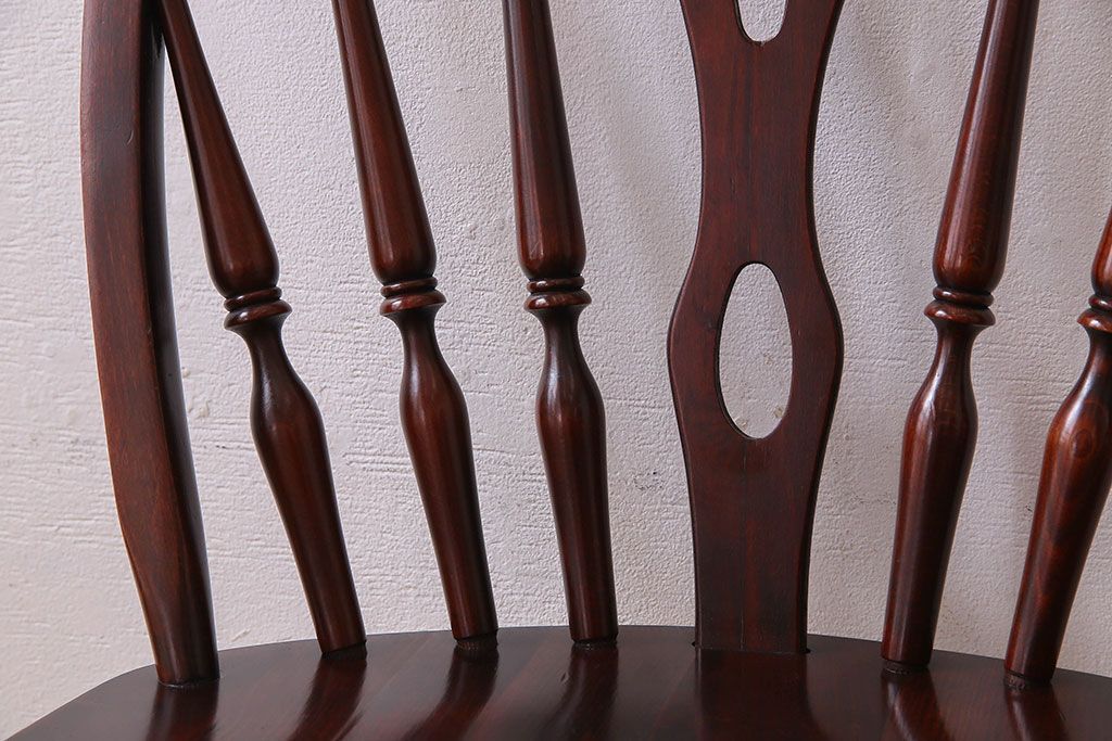 ビンテージ　飛騨家具　杢目の美しさが素敵なWINDS太平のダイニングチェア(1)