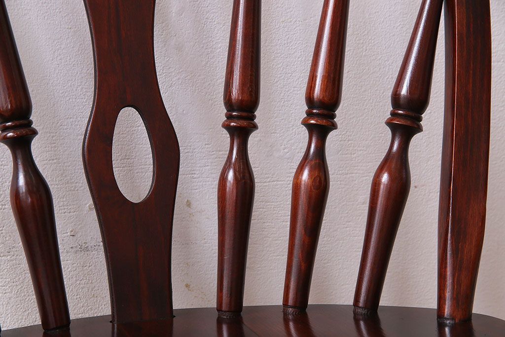 ビンテージ　飛騨家具　杢目の美しさが素敵なWINDS太平のダイニングチェア(1)