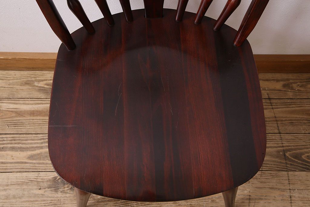 ビンテージ　飛騨家具　杢目の美しさが素敵なWINDS太平のダイニングチェア(1)