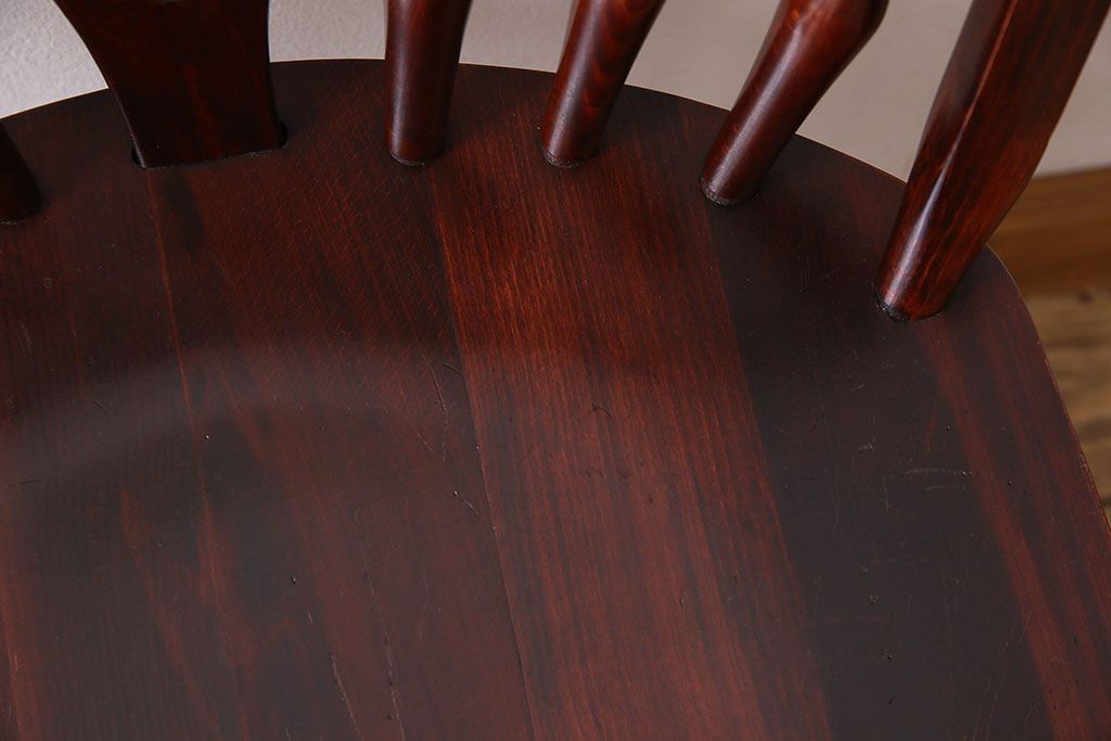 ビンテージ　飛騨家具　杢目の美しさが素敵なWINDS太平のダイニングチェア(1)