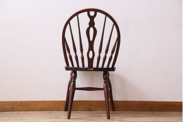 ビンテージ　飛騨家具　杢目の美しさが素敵なWINDS太平のダイニングチェア(1)