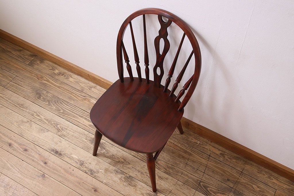ビンテージ　飛騨家具　杢目の美しさが素敵なWINDS太平のダイニングチェア(2)