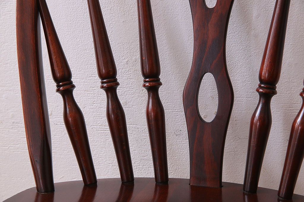 ビンテージ　飛騨家具　杢目の美しさが素敵なWINDS太平のダイニングチェア(2)