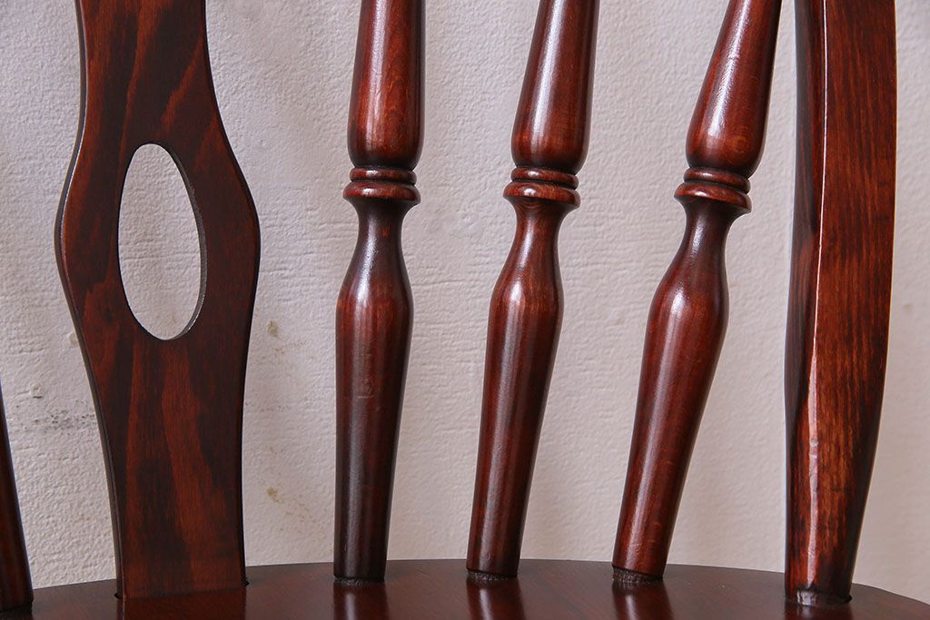 ビンテージ　飛騨家具　杢目の美しさが素敵なWINDS太平のダイニングチェア(2)