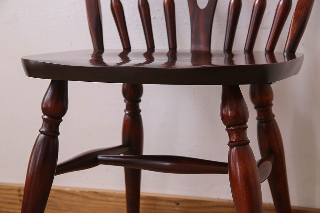 ビンテージ　飛騨家具　杢目の美しさが素敵なWINDS太平のダイニングチェア(2)