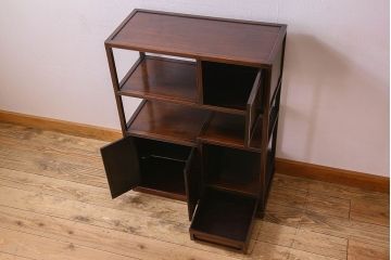 アンティーク家具　時代物 和製アンティーク 紫檀材 飾り棚(茶棚)