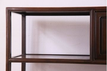 アンティーク家具　時代物 和製アンティーク 紫檀材 飾り棚(茶棚)